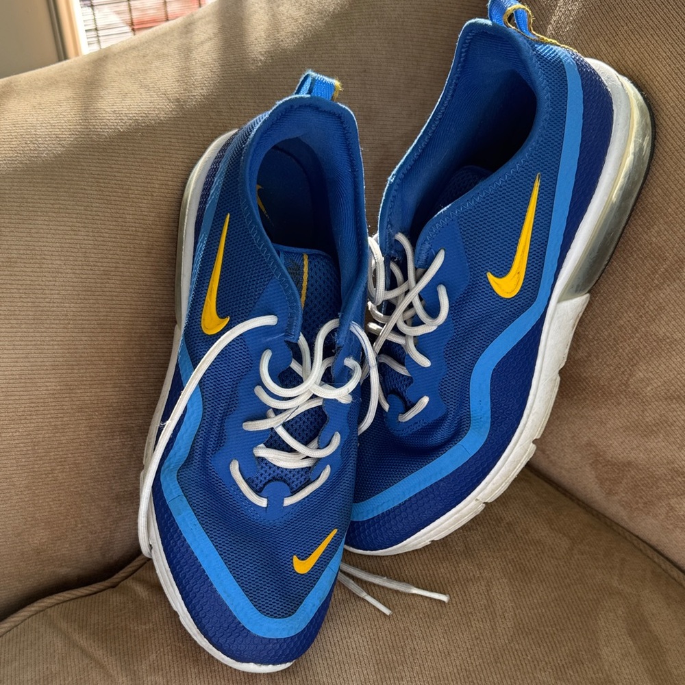 Nike Royal Blue Sneakers with Yellow Swoosh